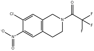 1-(7-chloro-6-nitro-3,4-dihydroisoquinolin-2(1H)-yl)-2,2,2-trifluoroethanone Structure