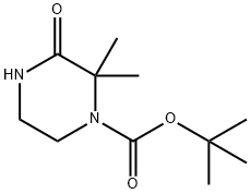 tert-butyl 2,2-dimethyl-3-oxopiperazine-1-carboxylate Structure