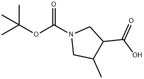 1-[(tert-butoxy)carbonyl]-4-methylpyrrolidine-3-carboxylic acid Structure