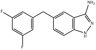 5-(3,5-difluorobenzyl)-1H-indazol-3-amine 구조식 이미지
