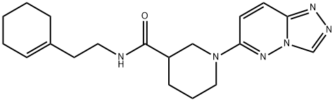 N-[2-(cyclohex-1-en-1-yl)ethyl]-1-([1,2,4]triazolo[4,3-b]pyridazin-6-yl)piperidine-3-carboxamide 구조식 이미지