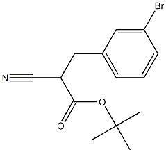 tert-butyl 3-(3-bromophenyl)-2-cyanopropanoate 구조식 이미지