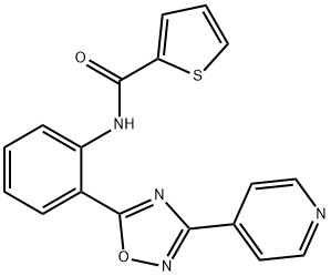 N-{2-[3-(4-pyridinyl)-1,2,4-oxadiazol-5-yl]phenyl}-2-thiophenecarboxamide Structure