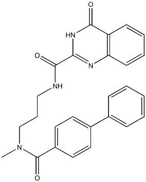 N-{3-[([1,1'-biphenyl]-4-ylcarbonyl)(methyl)amino]propyl}-4-oxo-3,4-dihydro-2-quinazolinecarboxamide Structure