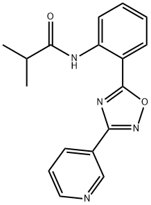 2-methyl-N-{2-[3-(3-pyridinyl)-1,2,4-oxadiazol-5-yl]phenyl}propanamide Structure