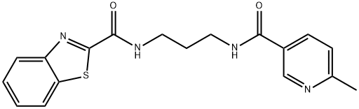 N-(3-{[(6-methyl-3-pyridinyl)carbonyl]amino}propyl)-1,3-benzothiazole-2-carboxamide Structure