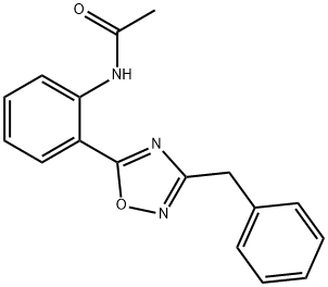 N-[2-(3-benzyl-1,2,4-oxadiazol-5-yl)phenyl]acetamide Structure