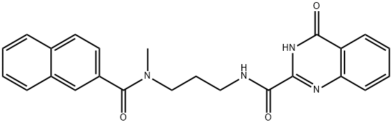 4-hydroxy-N-{3-[methyl(naphthalen-2-ylcarbonyl)amino]propyl}quinazoline-2-carboxamide 구조식 이미지
