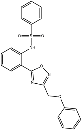 N-{2-[3-(phenoxymethyl)-1,2,4-oxadiazol-5-yl]phenyl}benzenesulfonamide Structure