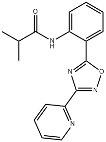 2-methyl-N-{2-[3-(pyridin-2-yl)-1,2,4-oxadiazol-5-yl]phenyl}propanamide 구조식 이미지