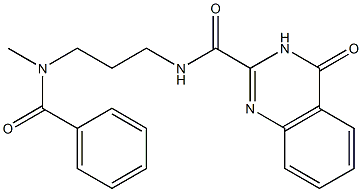 4-hydroxy-N-{3-[methyl(phenylcarbonyl)amino]propyl}quinazoline-2-carboxamide Structure