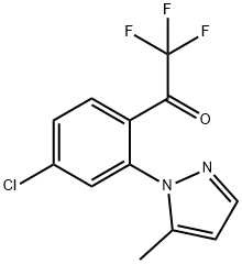 1-(4-Chloro-2-(5-methyl-1H-pyrazol-1-yl)phenyl)-2,2,2-trifluoroethanone Structure