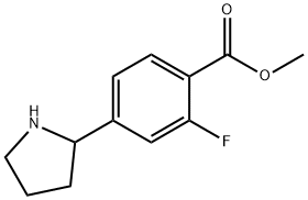 2-Fluoro-4-pyrrolidin-2-yl-benzoic acid methyl ester Structure