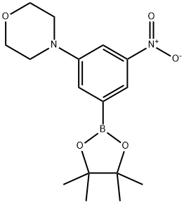 4-(3-nitro-5-(4,4,5,5-tetramethyl-1,3,2-dioxaborolan-2-yl)phenyl)morpholine Structure