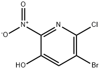 5-bromo-6-chloro-2-nitro-3-Pyridinol 구조식 이미지