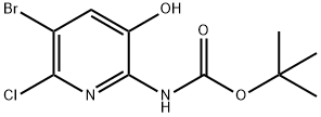 tert-butyl 5-bromo-6-chloro-3-hydroxypyridin-2-ylcarbamate 구조식 이미지
