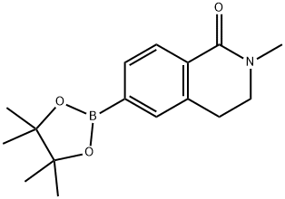 2-Methyl-6-(4,4,5,5-tetramethyl-[1,3,2]dioxaborolan-2-yl)-3,4-dihydro-2H-isoquinolin-1-one 구조식 이미지