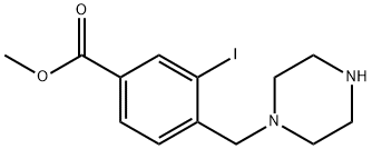 methyl 3-iodo-4-(piperazin-1-ylmethyl)benzoate Structure