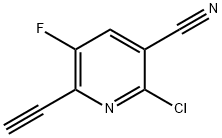 2-Chloro-6-ethynyl-5-fluoronicotinonitrile Structure