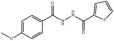 N'-[(4-methoxyphenyl)carbonyl]thiophene-2-carbohydrazide Structure