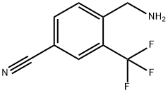 4-Aminomethyl-3-trifluoromethyl-benzonitrile 구조식 이미지