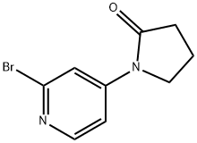 2-Pyrrolidinone,1-(2-bromo-4-pyridinyl)- 구조식 이미지