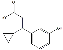 3-cyclopropyl-3-(3-hydroxyphenyl)propanoic acid 구조식 이미지