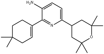 2-(4,4-dimethylcyclohex-1-en-1-yl)-6-(2,2,6,6-tetramethyltetrahydro-2H-pyran-4-yl)pyridin-3-amine 구조식 이미지