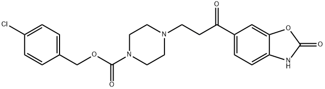 4-Chlorobenzyl 4-(3-oxo-3-(2-oxo-2,3-dihydrobenzo[d]oxazol-6-yl)propyl)piperazine-1-carboxylate Structure
