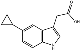 2-(5-Cyclopropyl-1H-indol-3-yl)acetic acid Structure