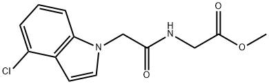 methyl N-[(4-chloro-1H-indol-1-yl)acetyl]glycinate 구조식 이미지