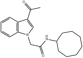 2-(3-acetyl-1H-indol-1-yl)-N-cyclooctylacetamide Structure