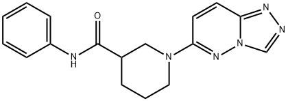 N-phenyl-1-([1,2,4]triazolo[4,3-b]pyridazin-6-yl)piperidine-3-carboxamide 구조식 이미지