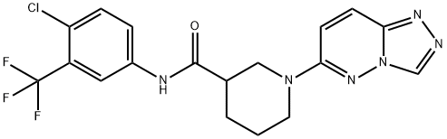 N-[4-chloro-3-(trifluoromethyl)phenyl]-1-([1,2,4]triazolo[4,3-b]pyridazin-6-yl)piperidine-3-carboxamide Structure