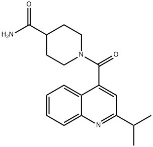 1-{[2-(propan-2-yl)quinolin-4-yl]carbonyl}piperidine-4-carboxamide 구조식 이미지