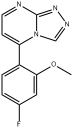 5-(4-fluoro-2-methoxyphenyl)[1,2,4]triazolo[4,3-a]pyrimidine 구조식 이미지