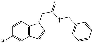 N-benzyl-2-(5-chloro-1H-indol-1-yl)acetamide 구조식 이미지