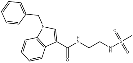 1-benzyl-N-{2-[(methylsulfonyl)amino]ethyl}-1H-indole-3-carboxamide 구조식 이미지