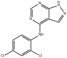 N-(2,4-dichlorophenyl)-2H-pyrazolo[3,4-d]pyrimidin-4-amine 구조식 이미지
