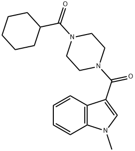 cyclohexyl{4-[(1-methyl-1H-indol-3-yl)carbonyl]piperazin-1-yl}methanone Structure