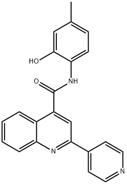 N-(2-hydroxy-4-methylphenyl)-2-(pyridin-4-yl)quinoline-4-carboxamide 구조식 이미지