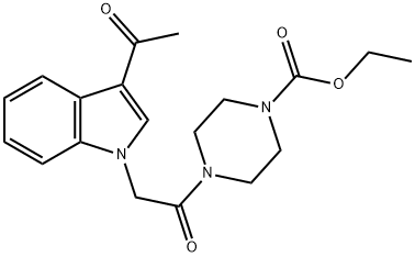 ethyl 4-[(3-acetyl-1H-indol-1-yl)acetyl]piperazine-1-carboxylate 구조식 이미지