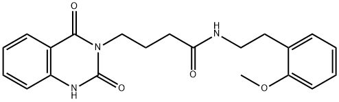 4-(2-hydroxy-4-oxoquinazolin-3(4H)-yl)-N-[2-(2-methoxyphenyl)ethyl]butanamide 구조식 이미지