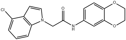 2-(4-chloro-1H-indol-1-yl)-N-(2,3-dihydro-1,4-benzodioxin-6-yl)acetamide Structure