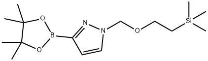 1H-Pyrazole, 3-(4,4,5,5-tetramethyl-1,3,2-dioxaborolan-2-yl)-1-[[2-(trimethylsilyl)ethoxy]methyl]- 구조식 이미지