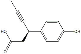 (R)-3-(4-히드록시페닐)-헥스-4-이노산 구조식 이미지