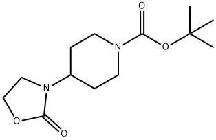1-Piperidinecarboxylic acid, 4-(2-oxo-3-oxazolidinyl)-, 1,1-dimethylethyl ester 구조식 이미지