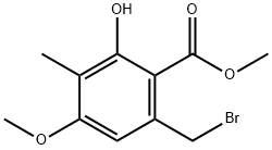 Methyl 6-(bromomethyl)-2-hydroxy-4-methoxy-3-methylbenzoate 구조식 이미지