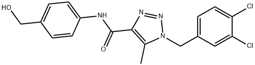 1-[(3,4-dichlorophenyl)methyl]-N-[4-(hydroxymethyl)phenyl]-5-methyl-1H-1,2,3-triazole-4-carboxamide 구조식 이미지