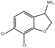 6,7-DICHLORO-2,3-DIHYDRO-1-BENZOFURAN-3-AMINE 구조식 이미지